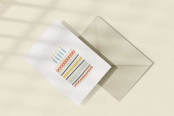 kartka okolicznościowa - duży tort, Eokke, kartka ozdobna, sklep papierniczy, dizajnerskie artykuły biurowe