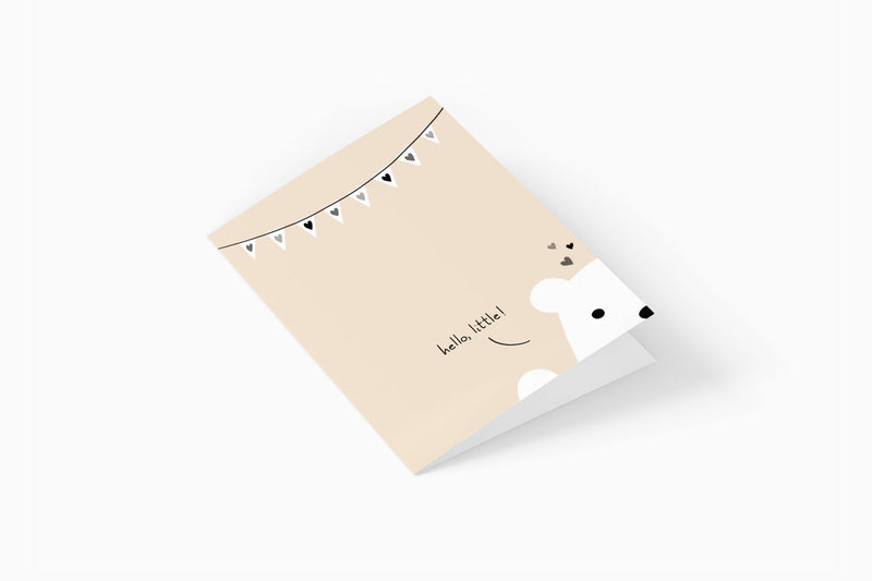 kartka okolicznościowa - niedźwiadek, Eokke, kartka ozdobna, sklep papierniczy, dizajnerskie artykuły biurowe
