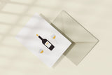 kartka okolicznościowa - szampan, Eokke, kartka ozdobna, sklep papierniczy, dizajnerskie artykuły biurowe