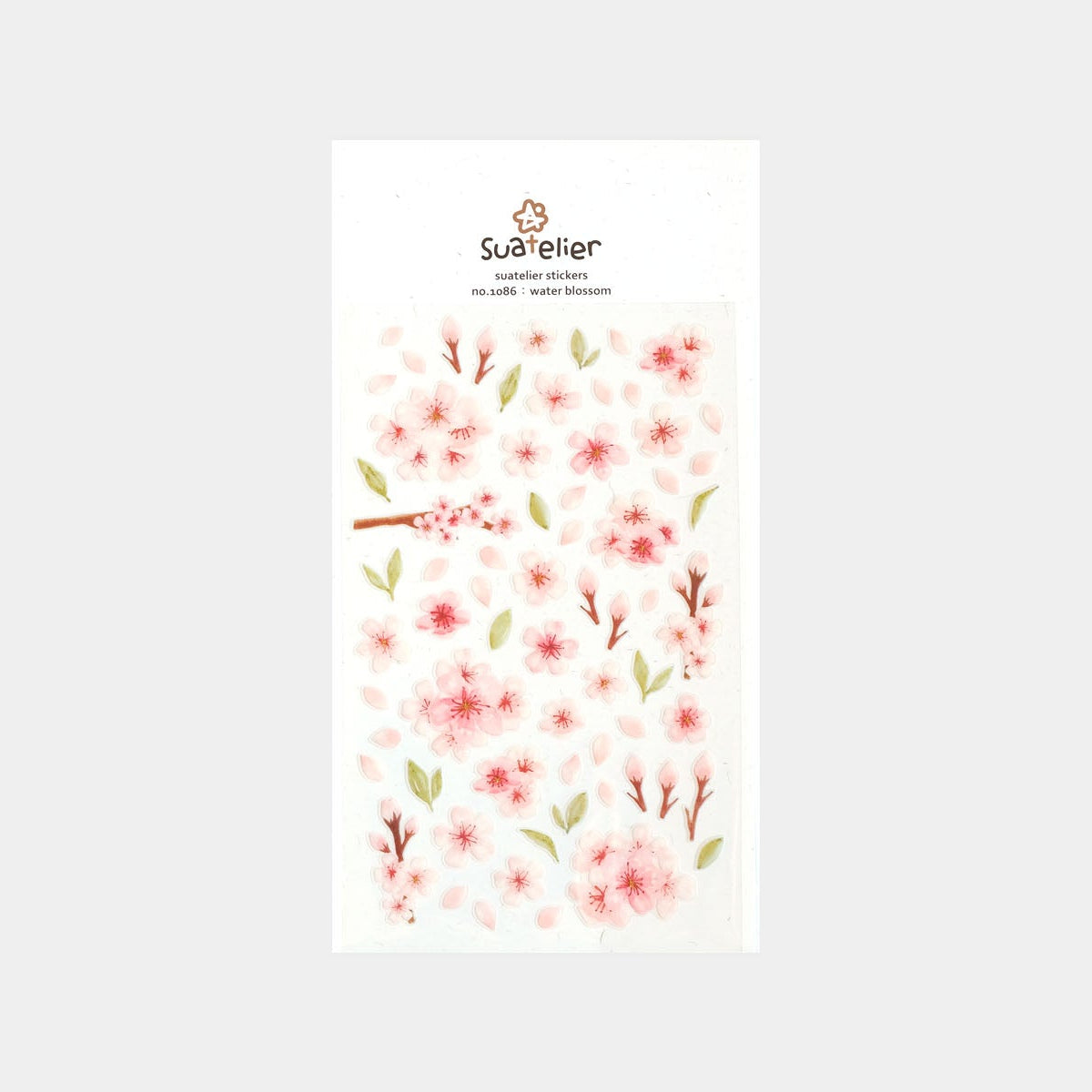 Ozdobne naklejki – kwiat wiśni, Suatelier, design sklep papierniczy, domowe biuro