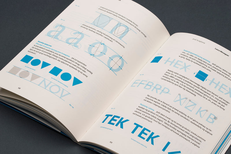 Jak projektować kroje pisma – Cristóbal Henestrosa, Laura Meseguer, José Scaglione, d2d.pl, książka o typografii, papierniczeni, domowe biuro