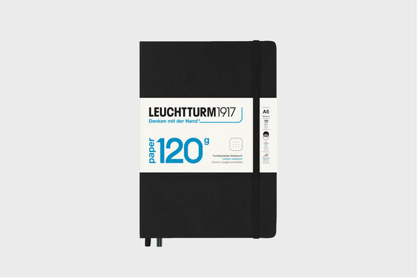 Notatnik w kropki Leuchtturm1917, edycja 120g, czarny. Bullet journal, domowe biuro, artykuły papiernicze
