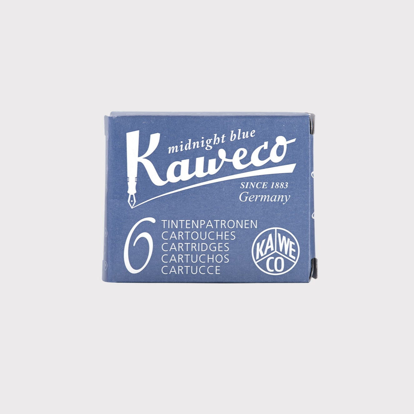 Naboje do pióra midnight blue, Kaweco, design artykuły biurowe, domowe biuro