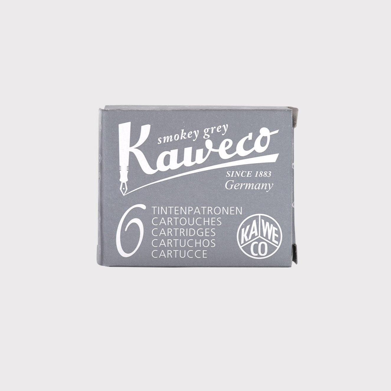 Naboje do pióra – Smokey Grey, Kaweco, design sklep papierniczy, domowe biuro