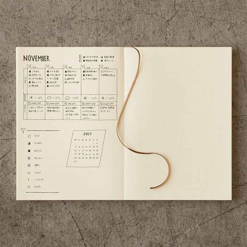 Notatnik MD Paper A5 - kropki, Midori, design artykuły biurowe, domowe biuro