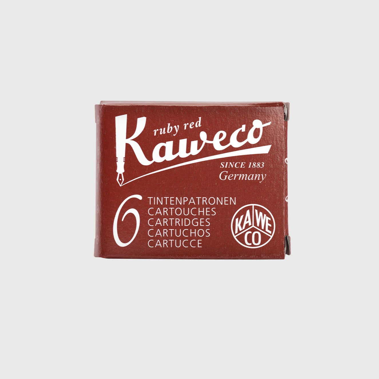 Naboje do pióra – Ruby Red, Kaweco, design sklep papierniczy, domowe biuro