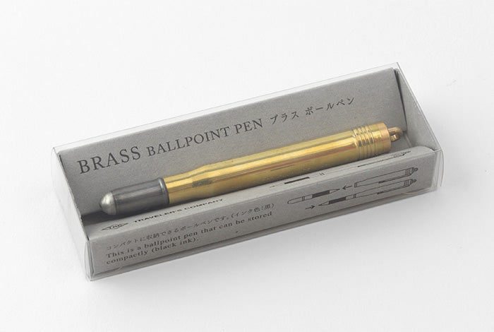 Mosiężny długopis TRC Brass, Traveler's Company, design artykuły biurowe, domowe biuro