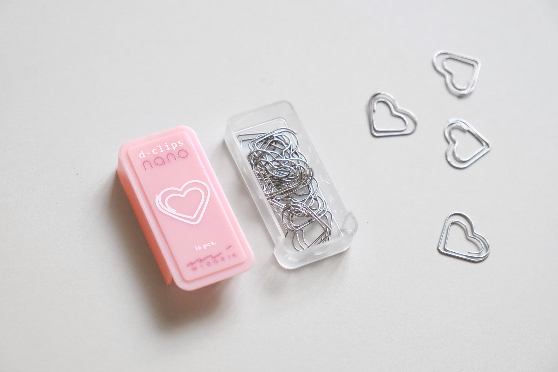 Mini spinacze – serduszka, midori, design sklep papierniczy, domowe biuro
