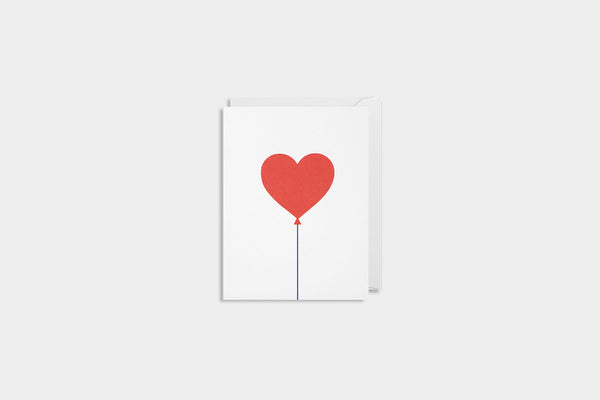 kartka okolicznościowa, kartka ozdobna balon serce, kartka ozdobna, sklep papierniczy, dizajnerskie artykuły biurowe
