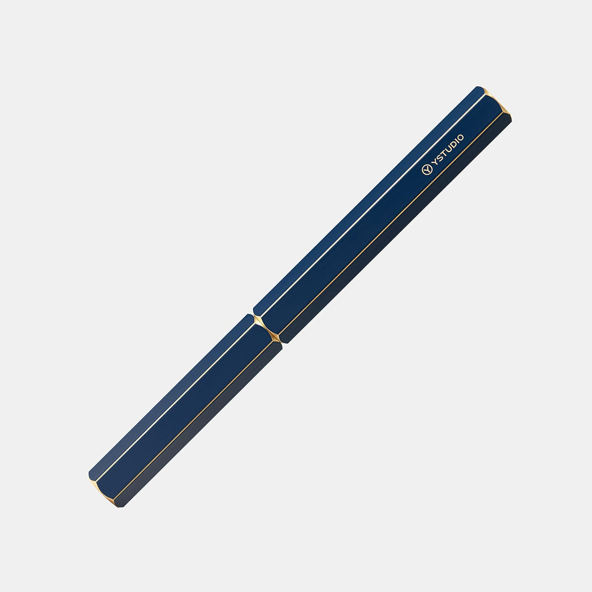 Mosiężne pióro wieczne Classic Revolve - granatowe, ystudio, design artykuły biurowe, domowe biuro