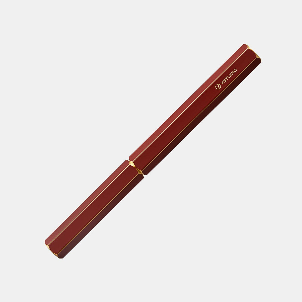 Mosiężne pióro wieczne Classic Revolve - bordowe, ystudio, design artykuły biurowe, domowe biuro