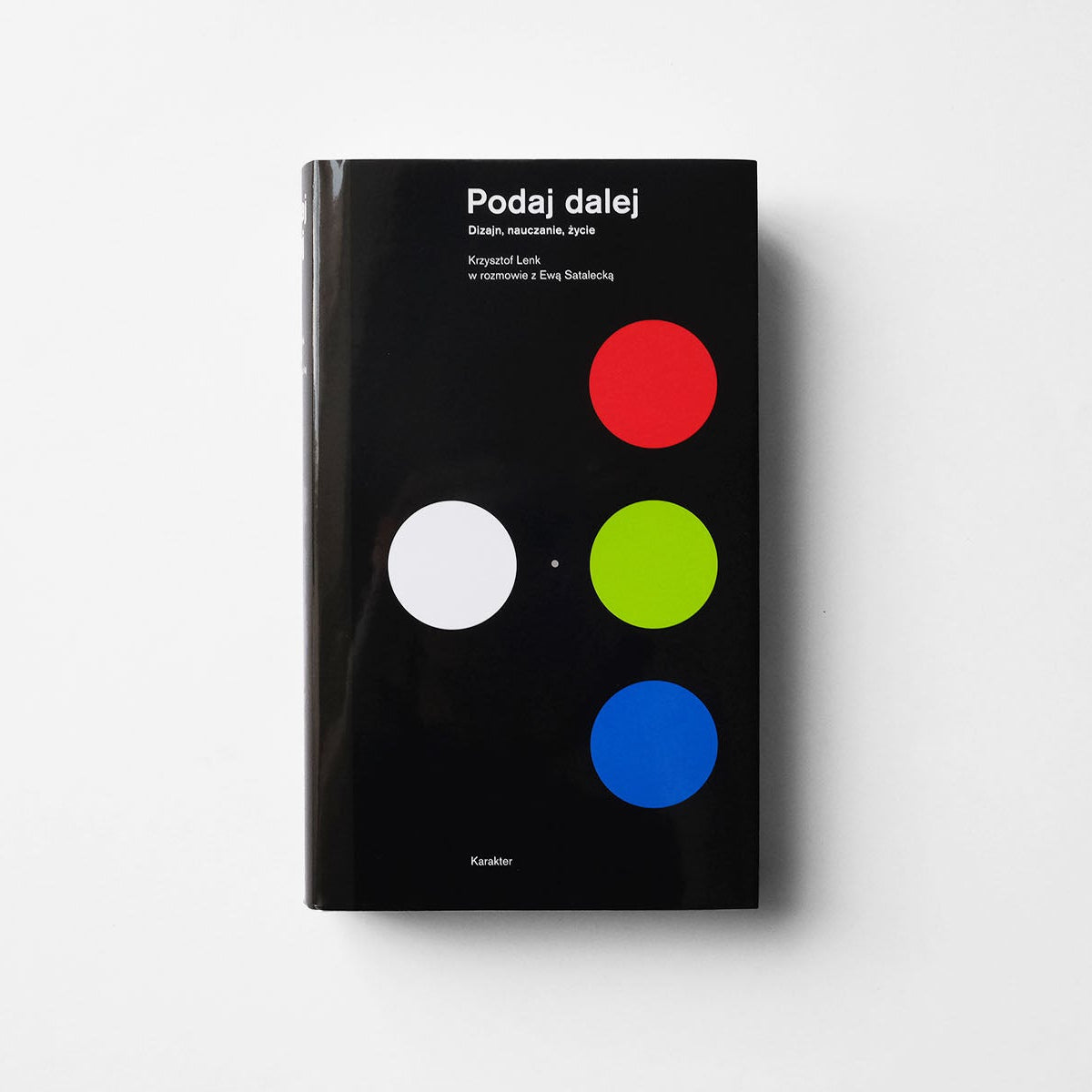 Podaj dalej. Design, nauczanie, życie, autorzy: Krzysztof Lenk, Ewa Satalecka, Wydawnictwo Karakter, książki o dizajnie