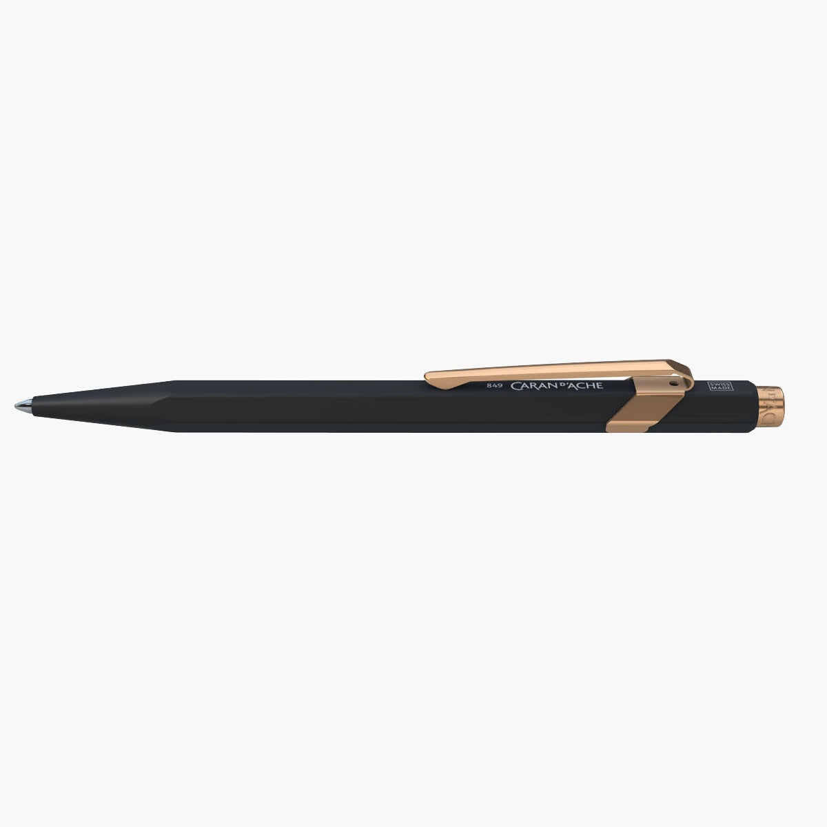 Aluminiowy długopis Caran dAche 849 GT – czarny, Caran d'Ache, papierniczy design