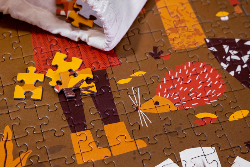 Puzzle 1000 – Jesienne szczęścia, Figgle, papierniczy design