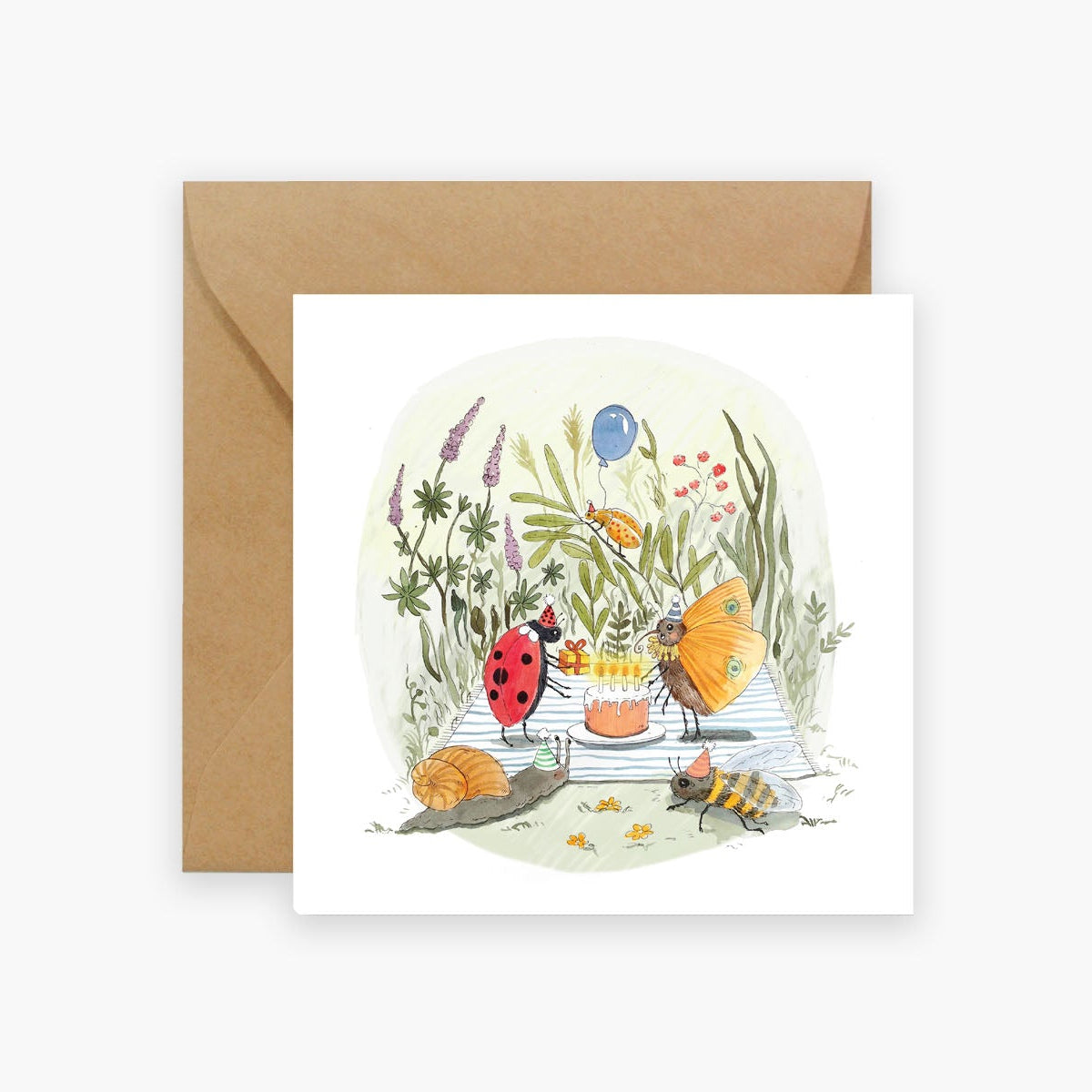 Kartka urodzinowa – piknik, Hi Little, kartka okolicznościowa, domowe biuro, papierniczy design