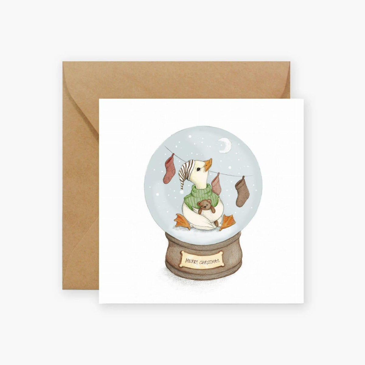 Kartka świąteczna – gąska. Hi Little, papierniczy design