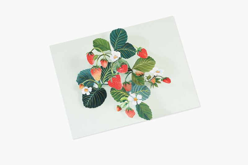 Kartka pop-up – Strawberries, UWP Luxe, papierniczy design