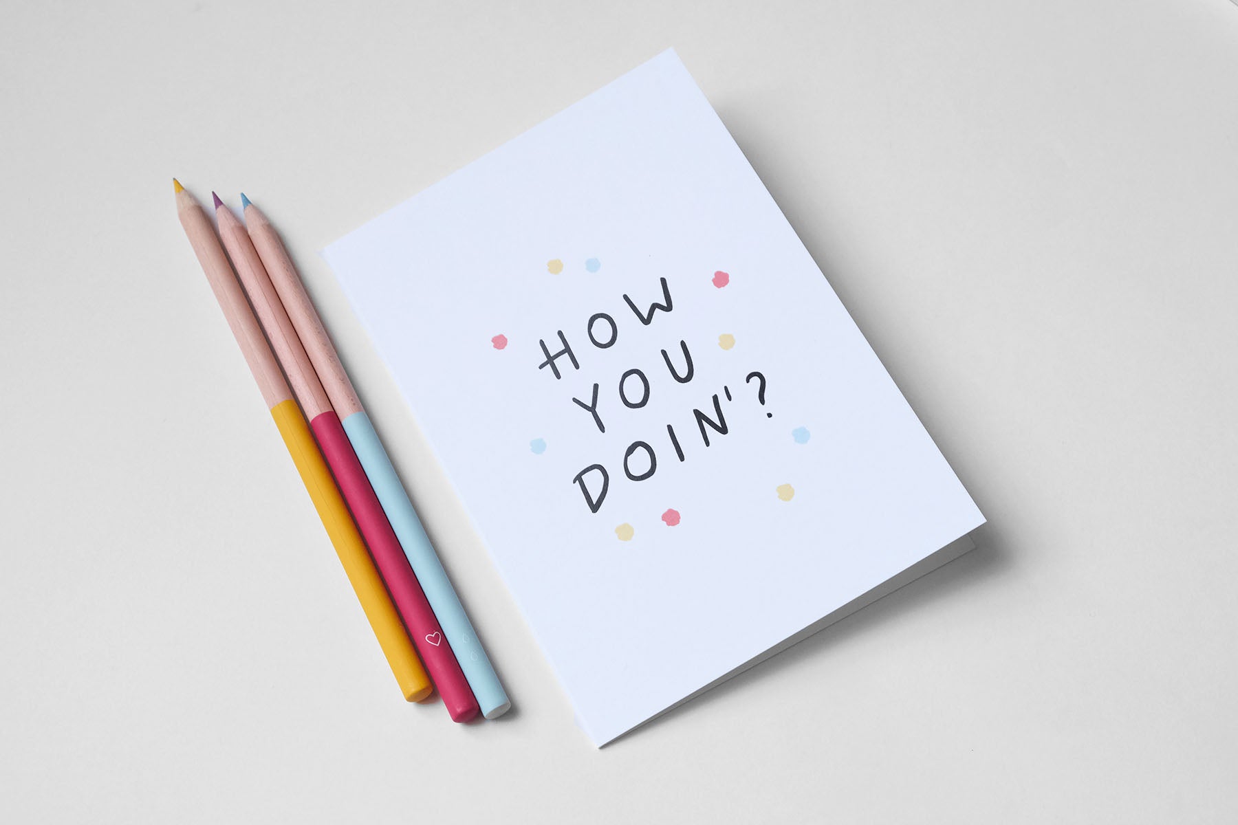 kartka okolicznościowa - how you doin, Eokke, kartka ozdobna, sklep papierniczy, dizajnerskie artykuły biurowe