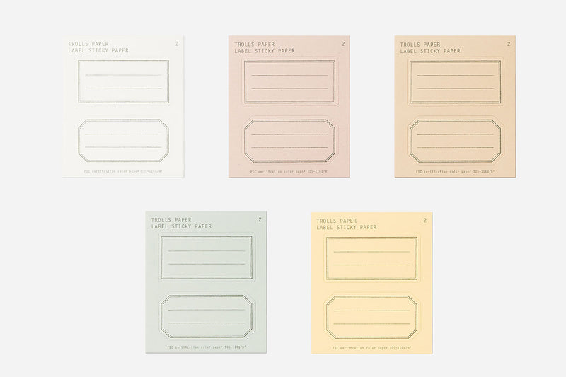 Papierowe etykiety samoprzylepne, Trolls Paper, domowe biuro, designerskie artykuły biurowe
