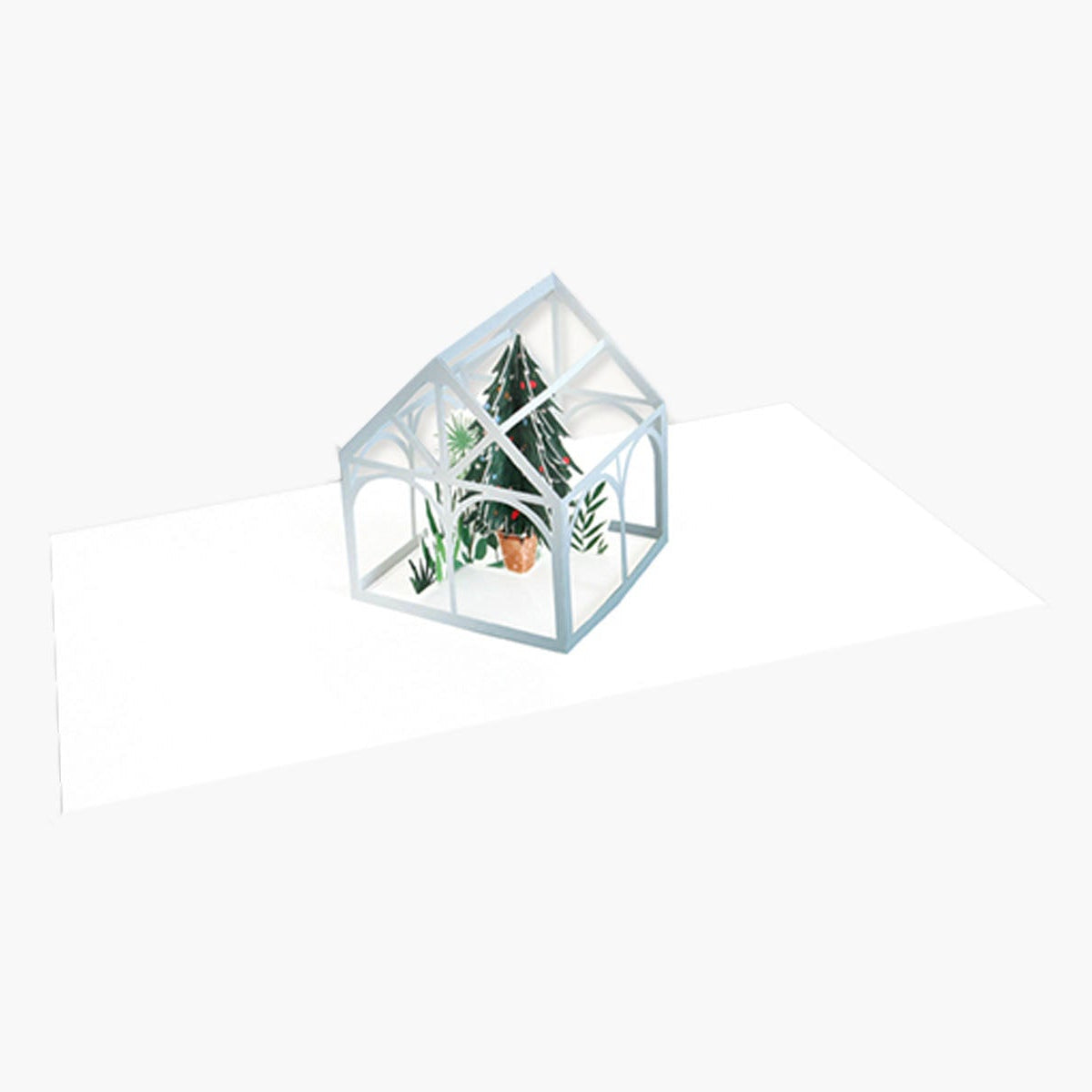 Świąteczna kartka pop-up – szklarnia, UWP Luxe, papierniczy design
