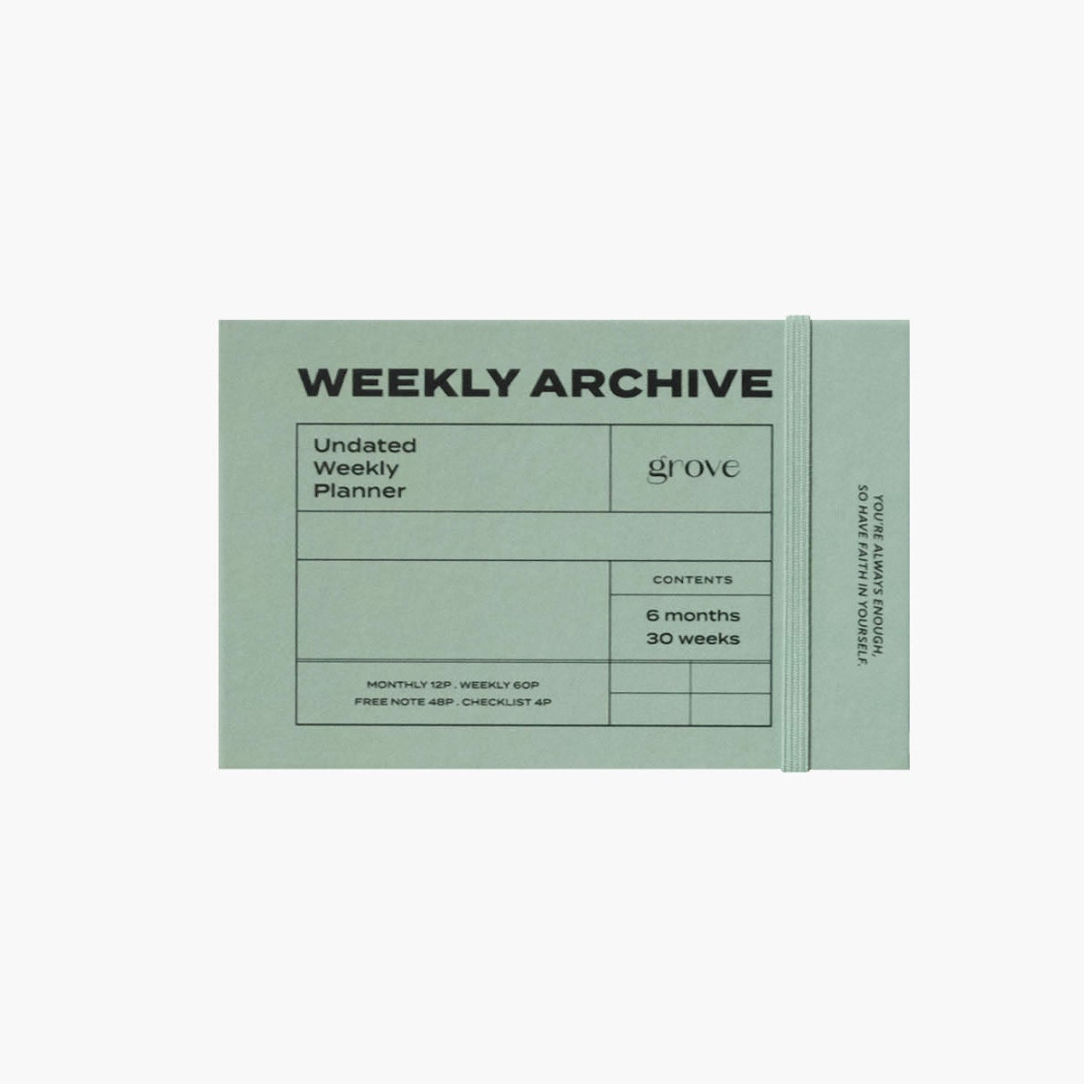 Tygodniowy planner niedatowany na 6 miesięcy, ICONIC, papierniczy design