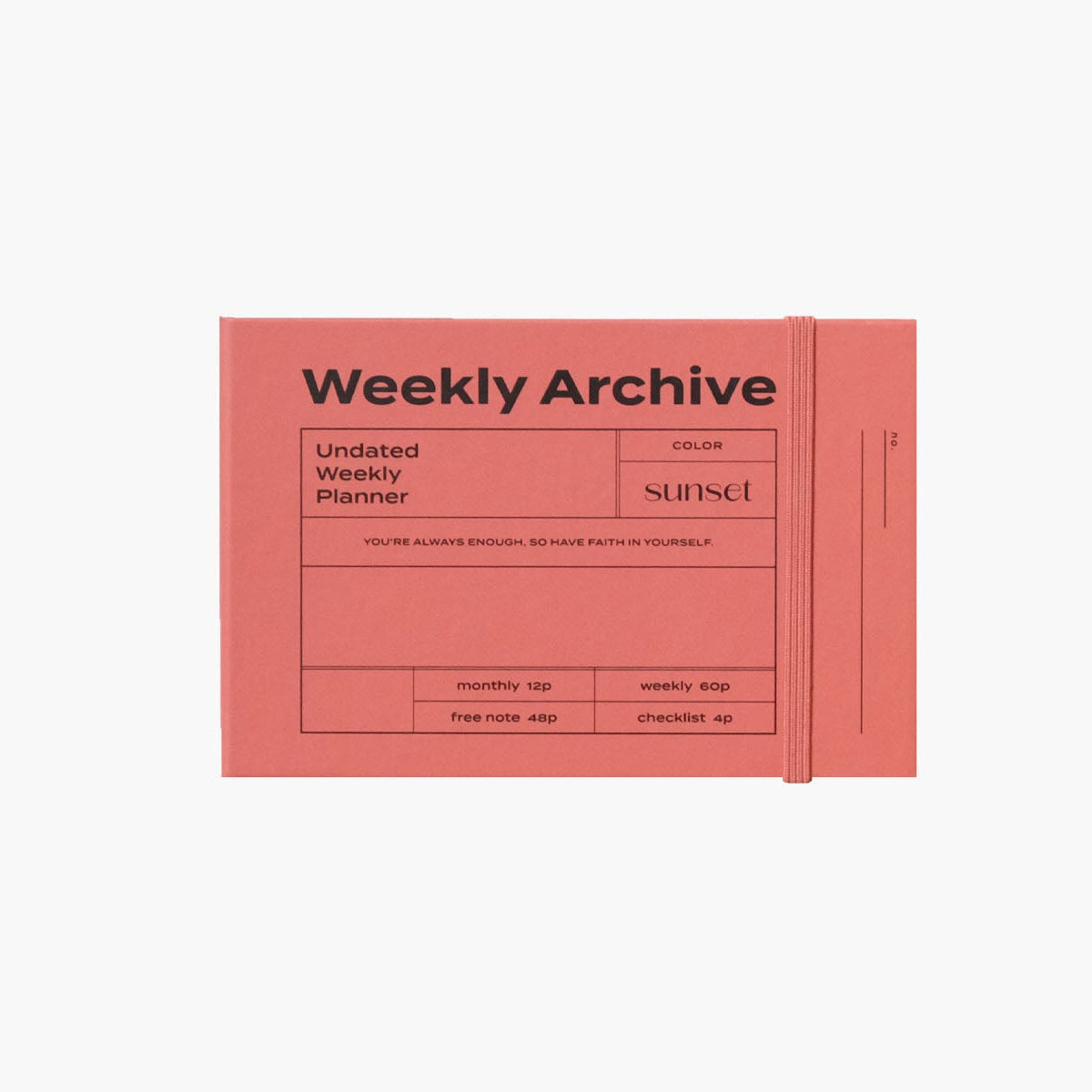 Tygodniowy planner niedatowany na 6 miesięcy, ICONIC, papierniczy design