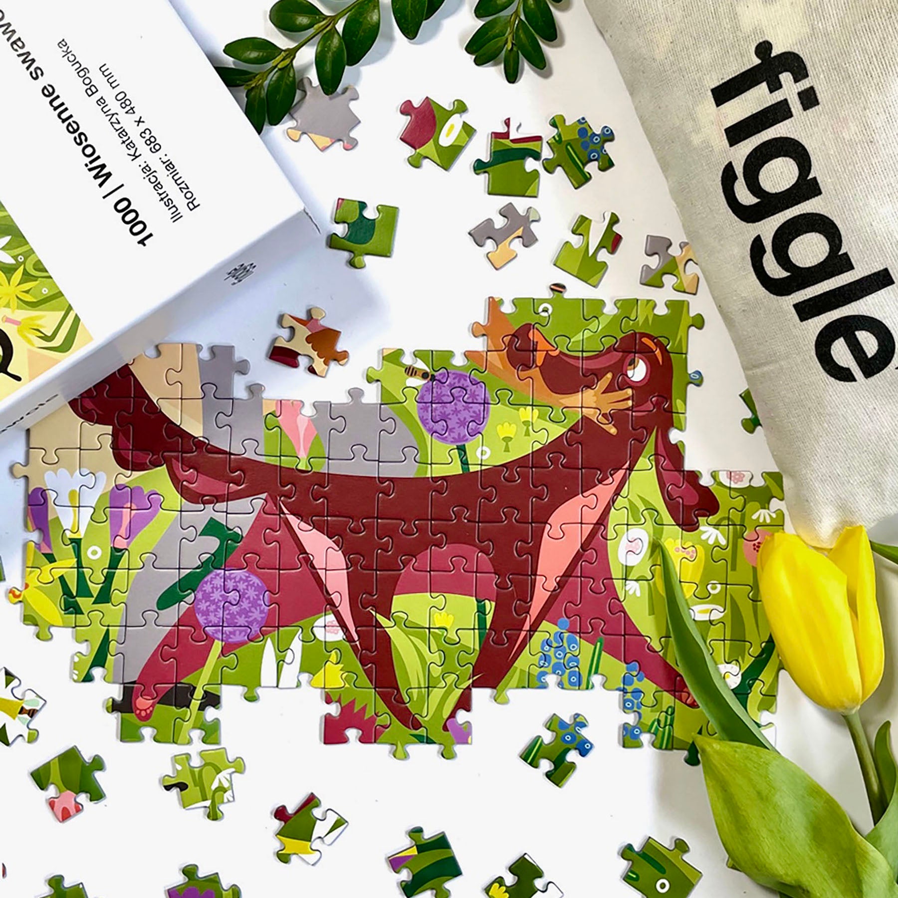 Puzzle 1000 – Wiosenne swawole, Figgle, papierniczy design